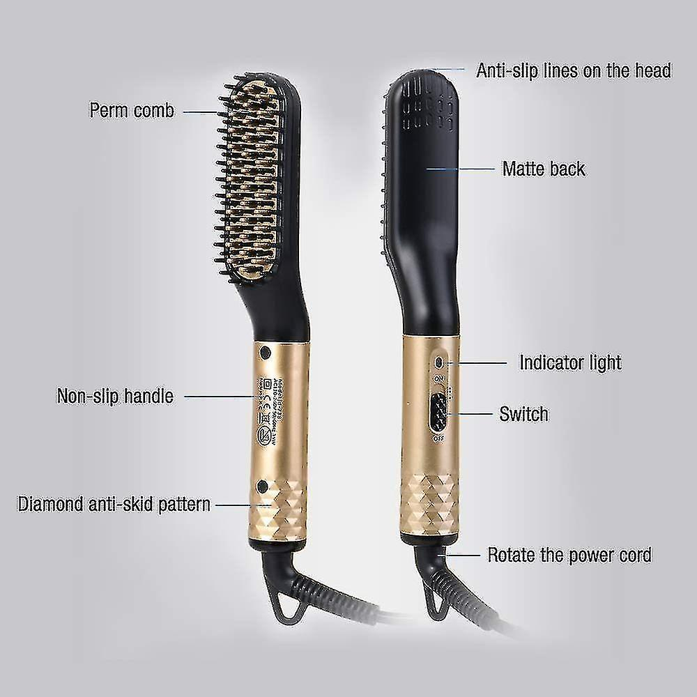 Foto 4 | Plancha De Pelo Huoguo Para Barba Masculina Ionic 180-200 °c - Venta Internacional.