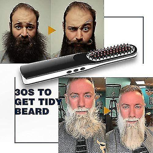 Foto 3 pulgar | Alisador De Pelo  Alisador De Barba  Cepillo Inalámbrico Con Calefacción - Venta Internacional.