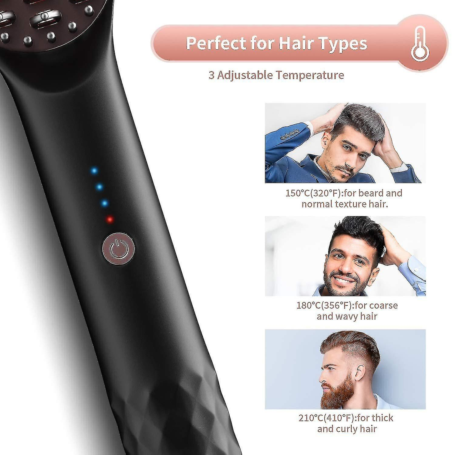 Foto 4 | Plancha De Pelo Huoguo Para Hombre Con 3 Temperaturas Ajustes 150-210 °c - Venta Internacional.