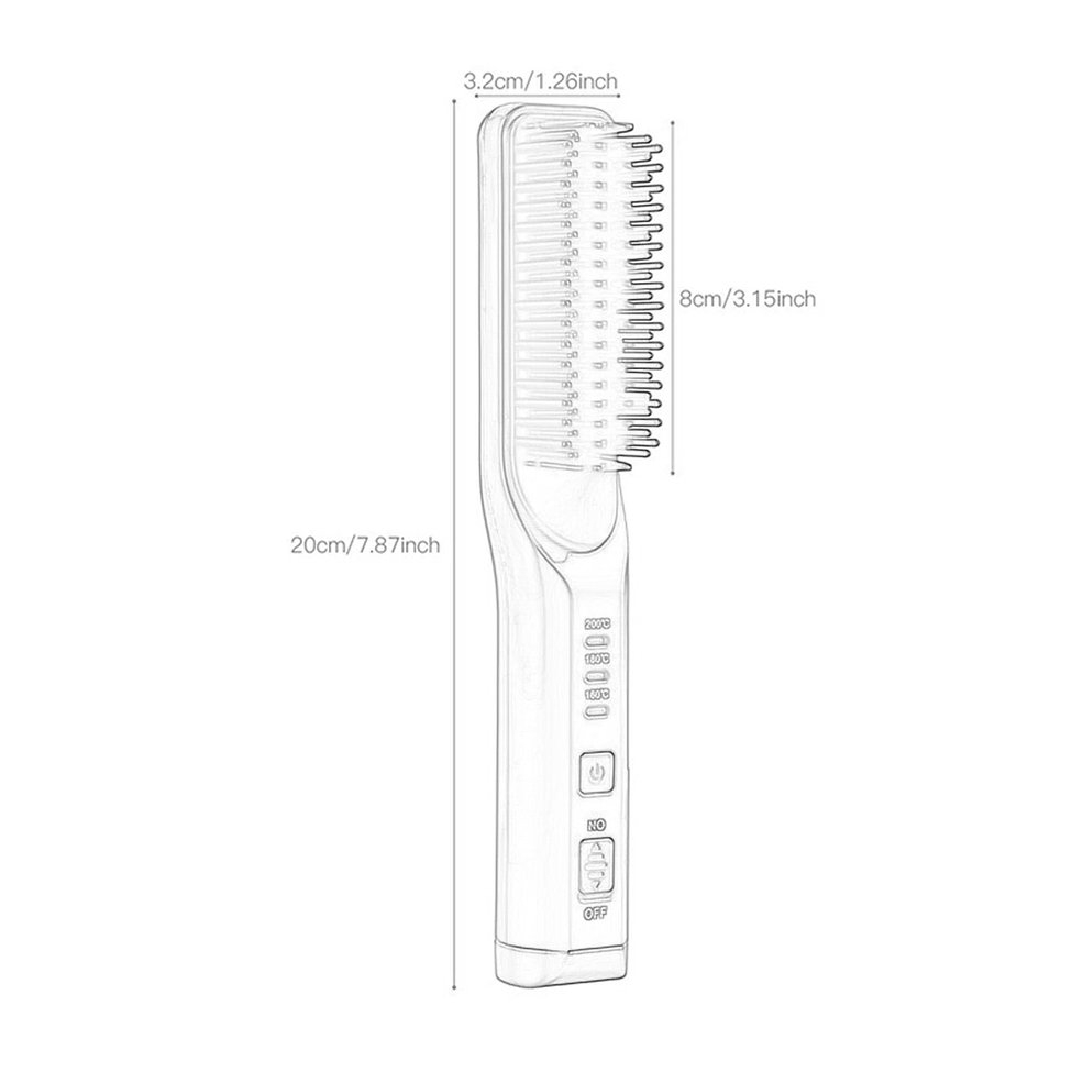 Foto 4 pulgar | Cepillo Eléctrico Recargable Para Alisar El Cabello - Venta Internacional.