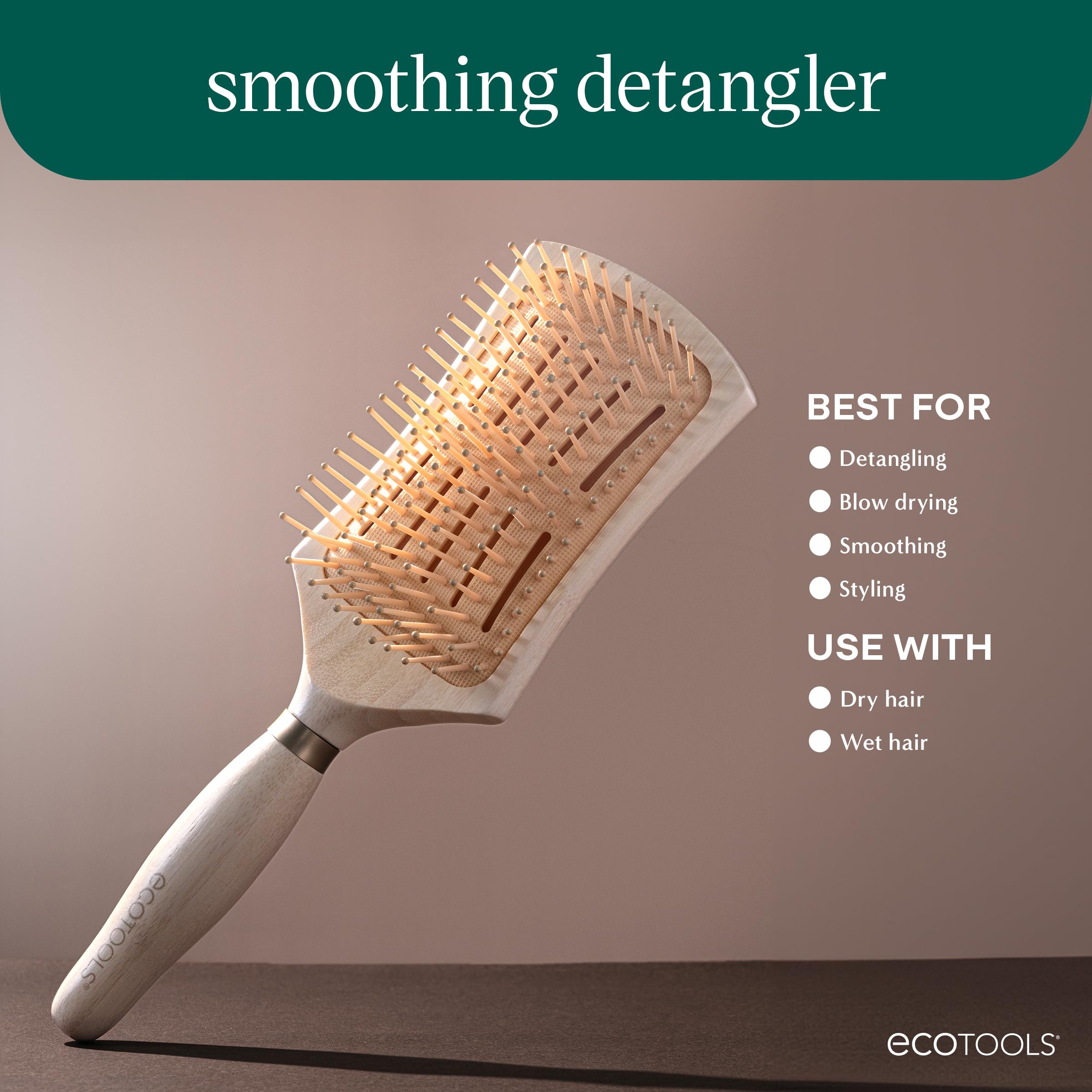 Foto 4 pulgar | Cepillo Suavizante Ecotools Para Cabello Húmedo Y Seco  1 Unidad - Venta Internacional.