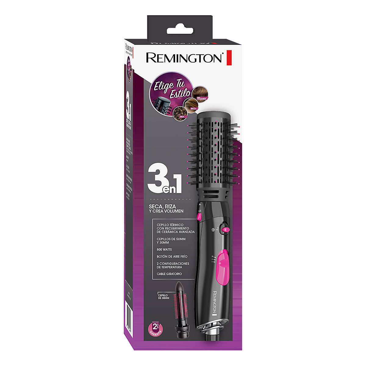 Foto 7 | Cepillo Secador Remington 3en1 Seca  Riza  Ondula Da Volumen