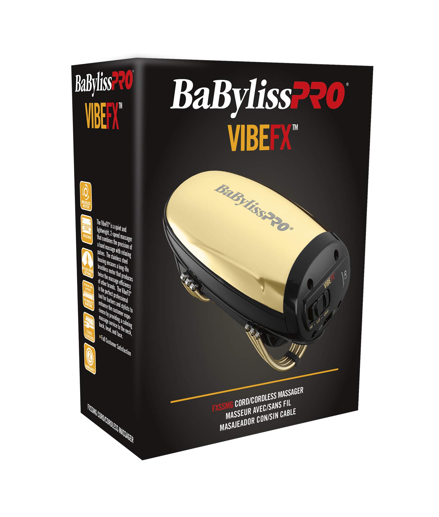 Foto 3 pulgar | Masajeador Babylisspro Goldfx Acero Inoxidable - Venta Internacional