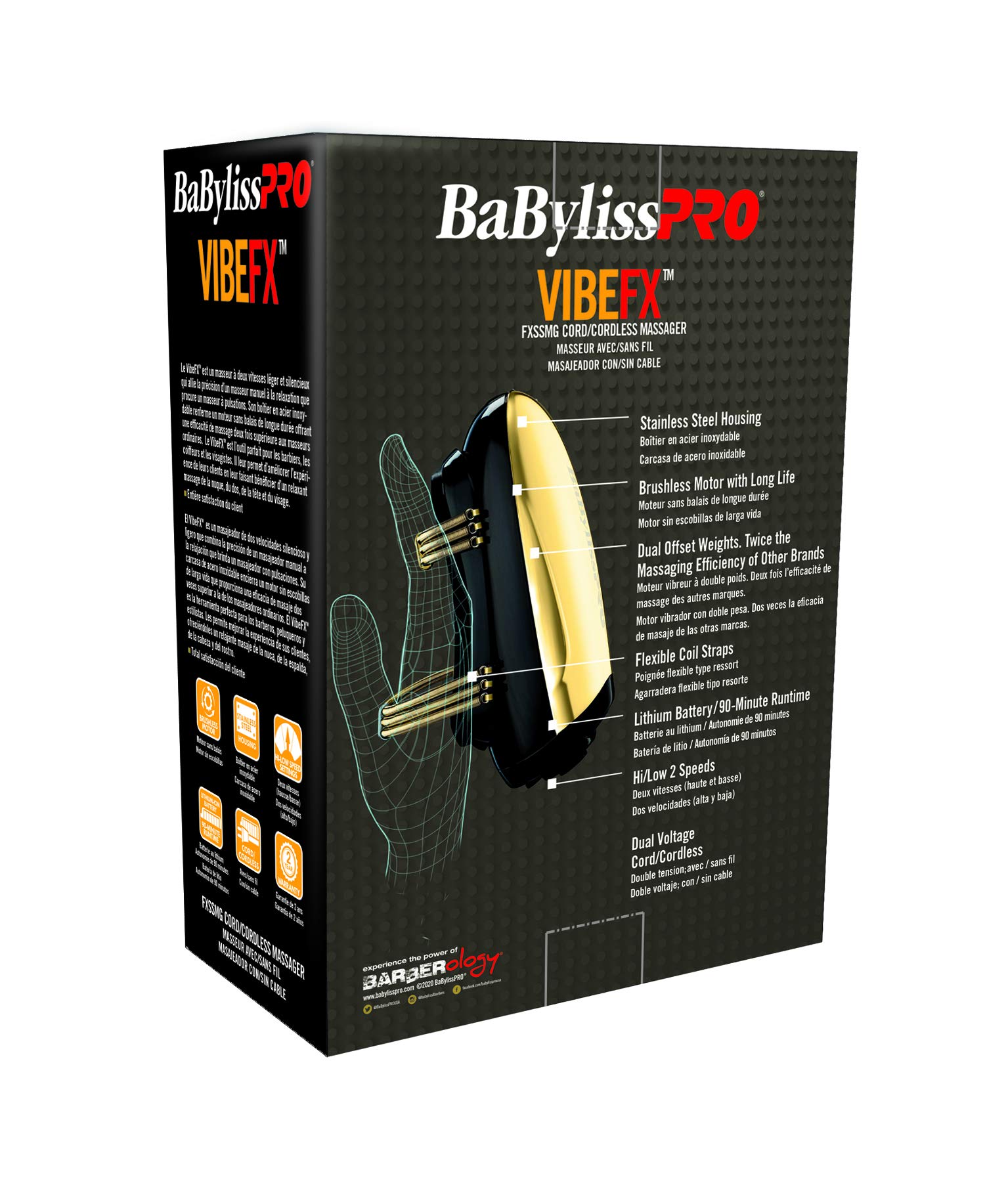 Foto 4 pulgar | Masajeador Babylisspro Goldfx Acero Inoxidable - Venta Internacional