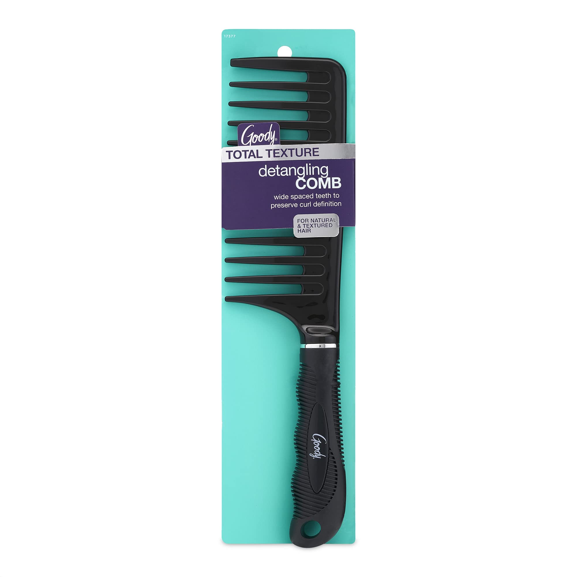 Mango Desenredante Comb Goody Con Textura Total, Color Negro - Venta Internacional.