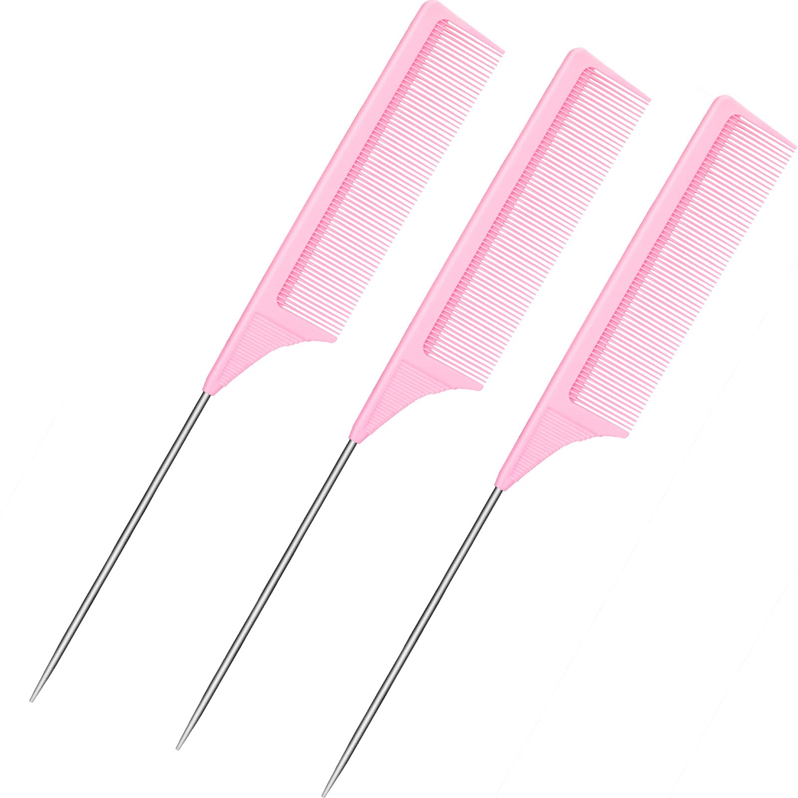 Comb Leinuosen Con Forma De Cola De Rata, Fibra De Carbono, Resistente Al Calor, Rosa (paquete De 3) - Venta Internac