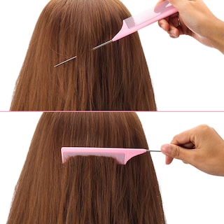 Foto 7 | Comb Leinuosen Con Forma De Cola De Rata, Fibra De Carbono, Resistente Al Calor, Rosa (paquete De 3) - Venta Internac