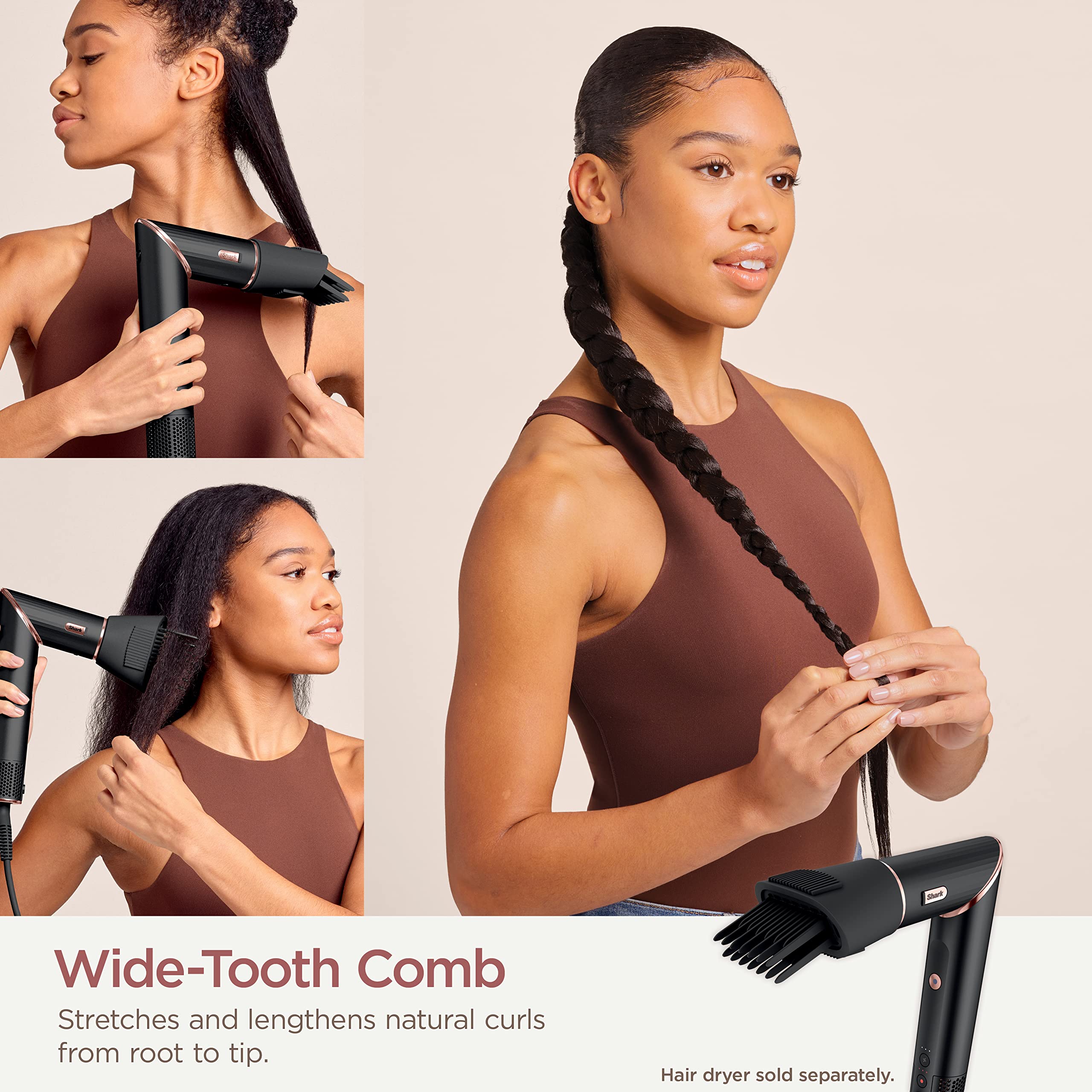 Foto 3 pulgar | Diente Ancho Comb Shark Xskhd4wtcb Flexstyle para Flexstyle - Venta Internacional