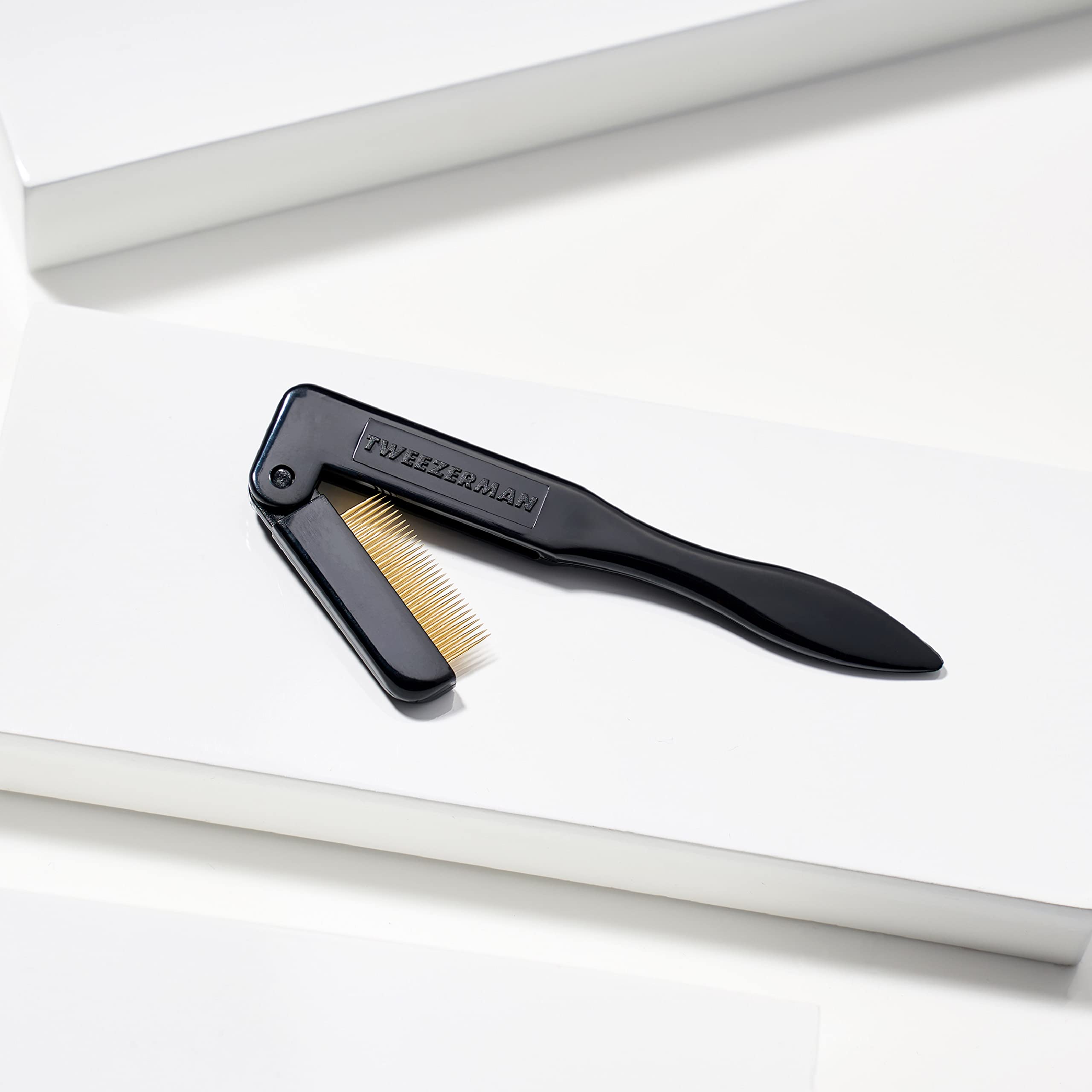 Foto 7 | Modelo Plegable Ilashcomb Tweezerman N.º 1054-r Con Dientes Chapados En Oro - Venta Internacional.
