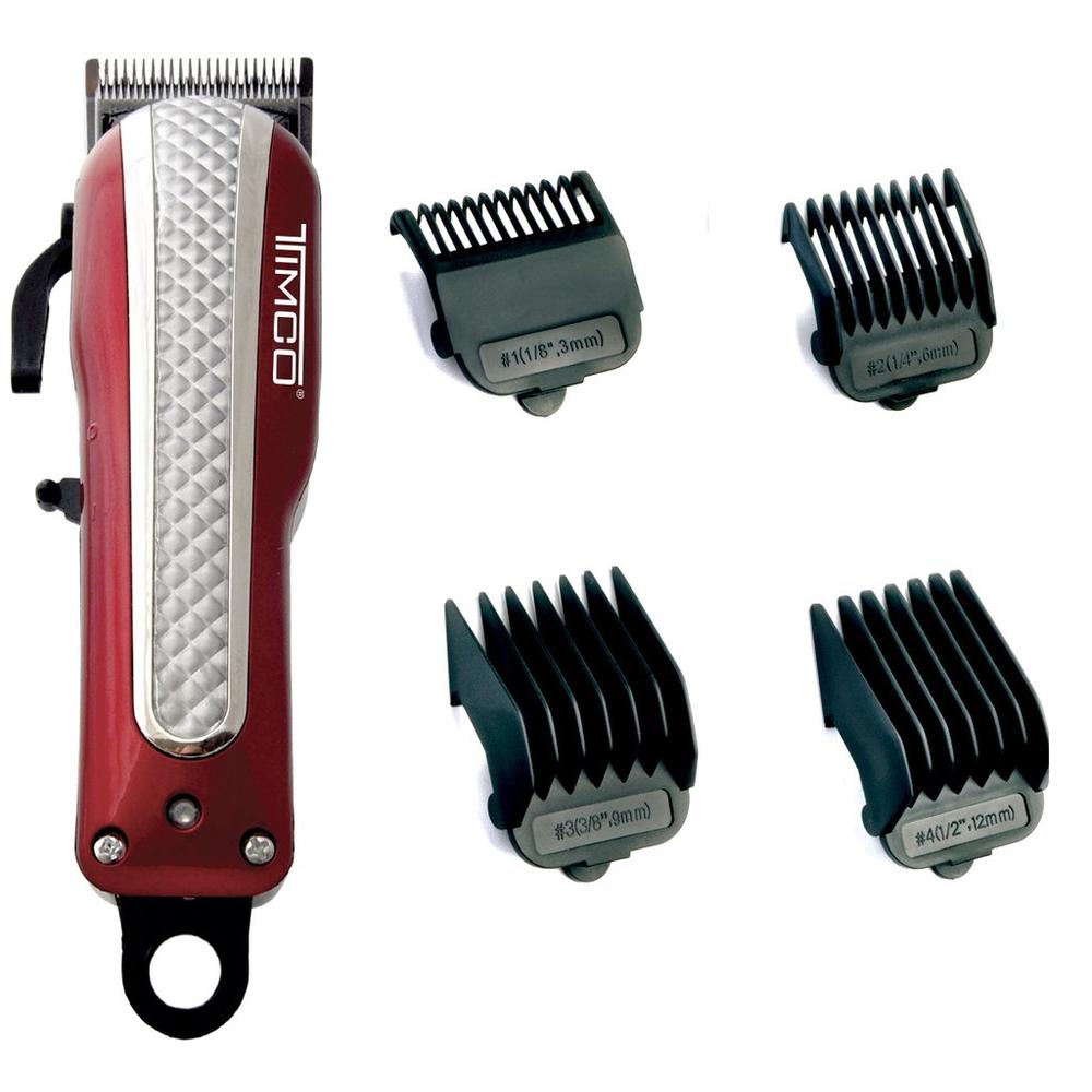 Maquina Cortadora de Cabello Timco HC3969 color Rojo Inalámbrica