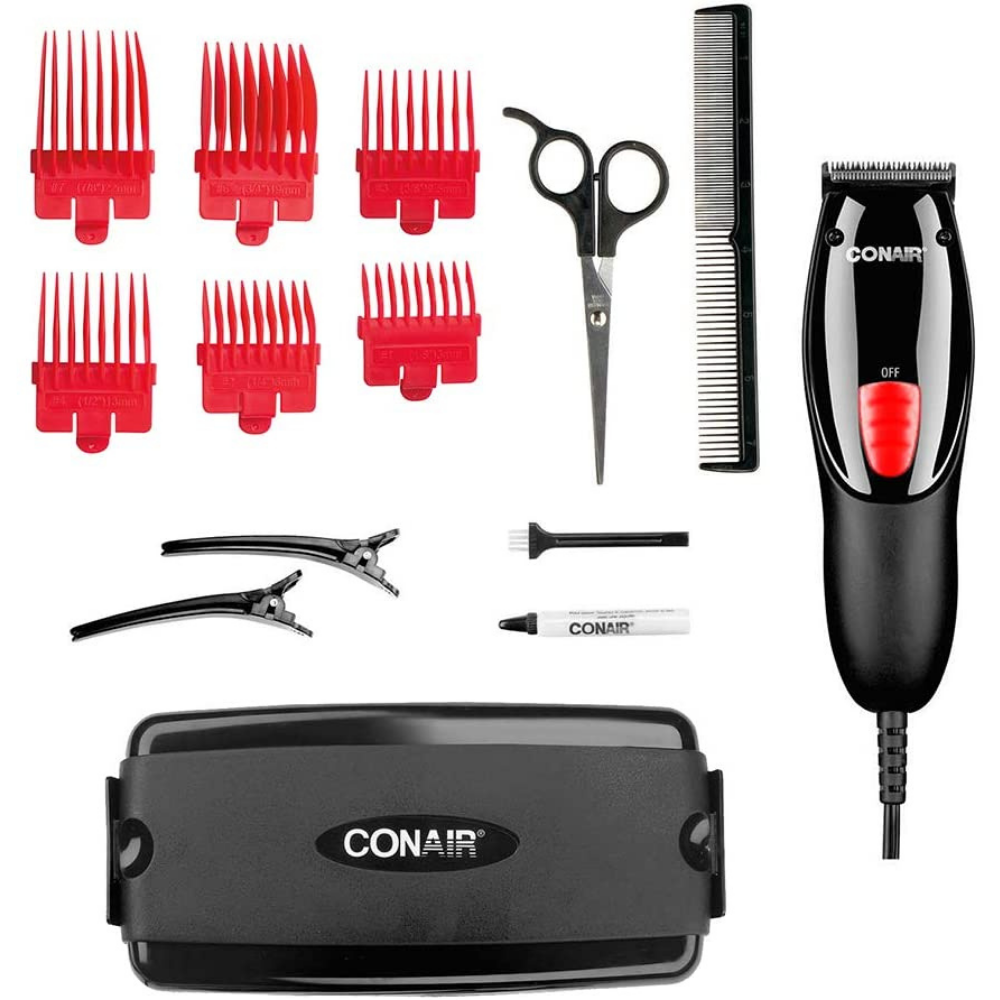 Recortadora de Cabello Conair HC91RES color Negro 15 Piezas