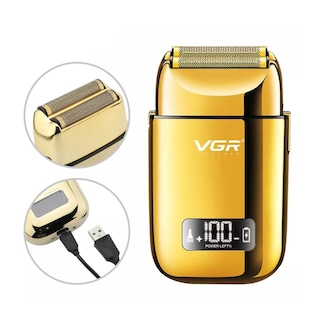 Foto 3 | Recortadora Shaver Vgr V-338 Dorada Afeitadora Profesional Recargable