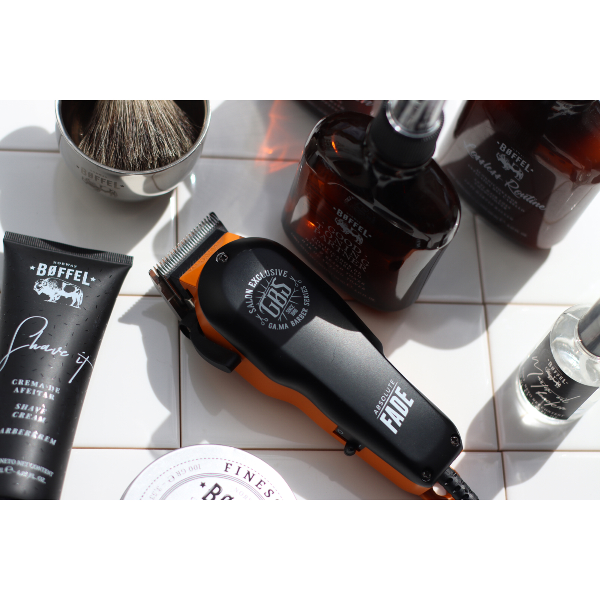 Foto 4 | Cortadora de Cabello Alámbrica GA.MA ABS FADE-HF color Negro 13 Piezas