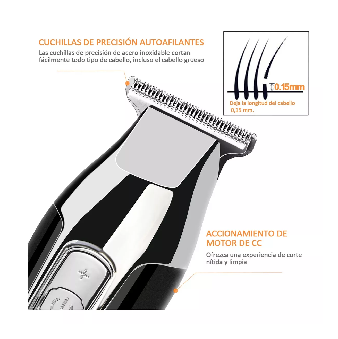 Foto 4 pulgar | Cortadora de Cabello Renpho color Negro Perfiladora