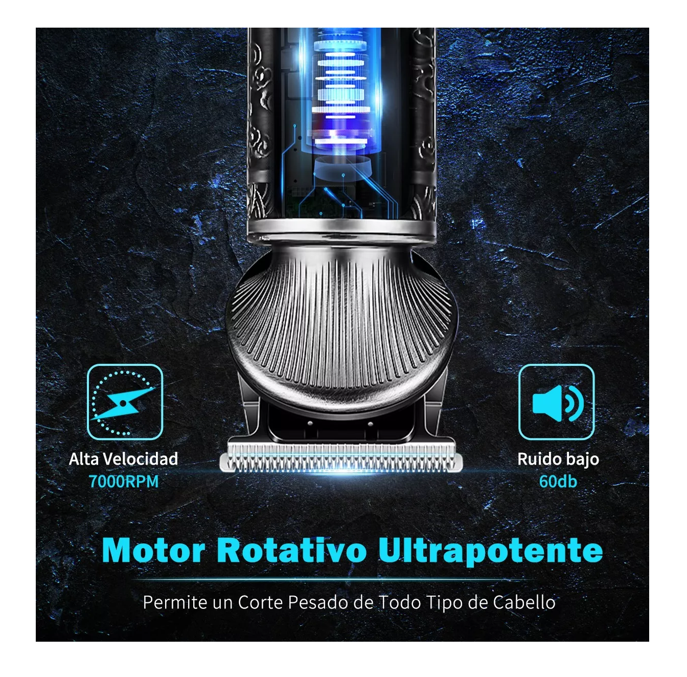 Foto 6 pulgar | Rasuradora Máquina para Cortar Cabello Kit de Cortadora color Plata