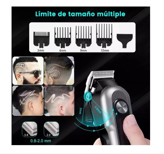 Foto 4 pulgar | Máquina para Cortar Cabello Wünd Plateada + Accesorios