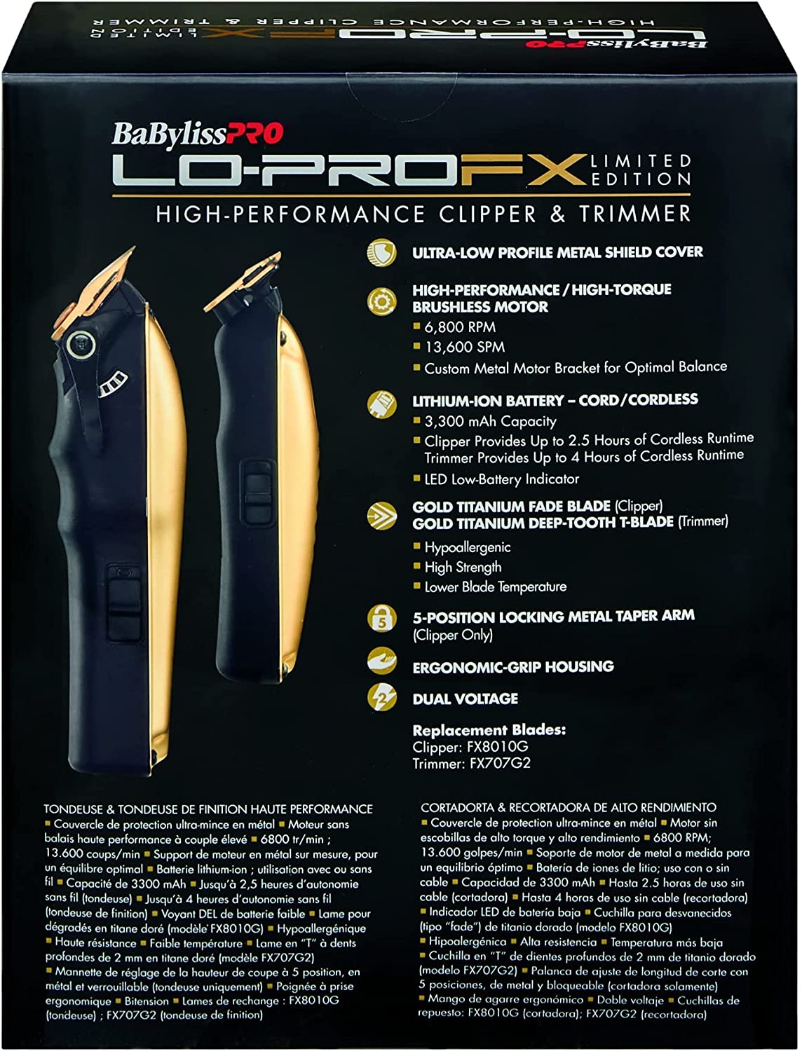 Foto 4 | Cortadora Y Recortadora Babyliss Pro Loprofx Edición Limitada color Dorado