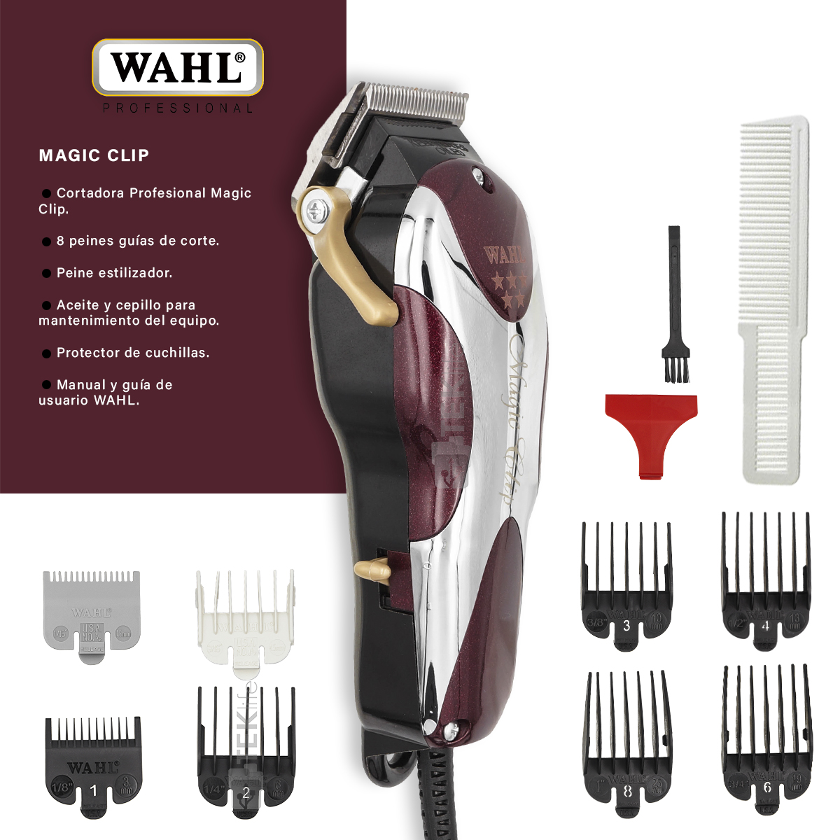 Foto 4 pulgar | Maquina Cortadora De Pelo Clipper Wahl Magic Clip 5 Star Profesional Original