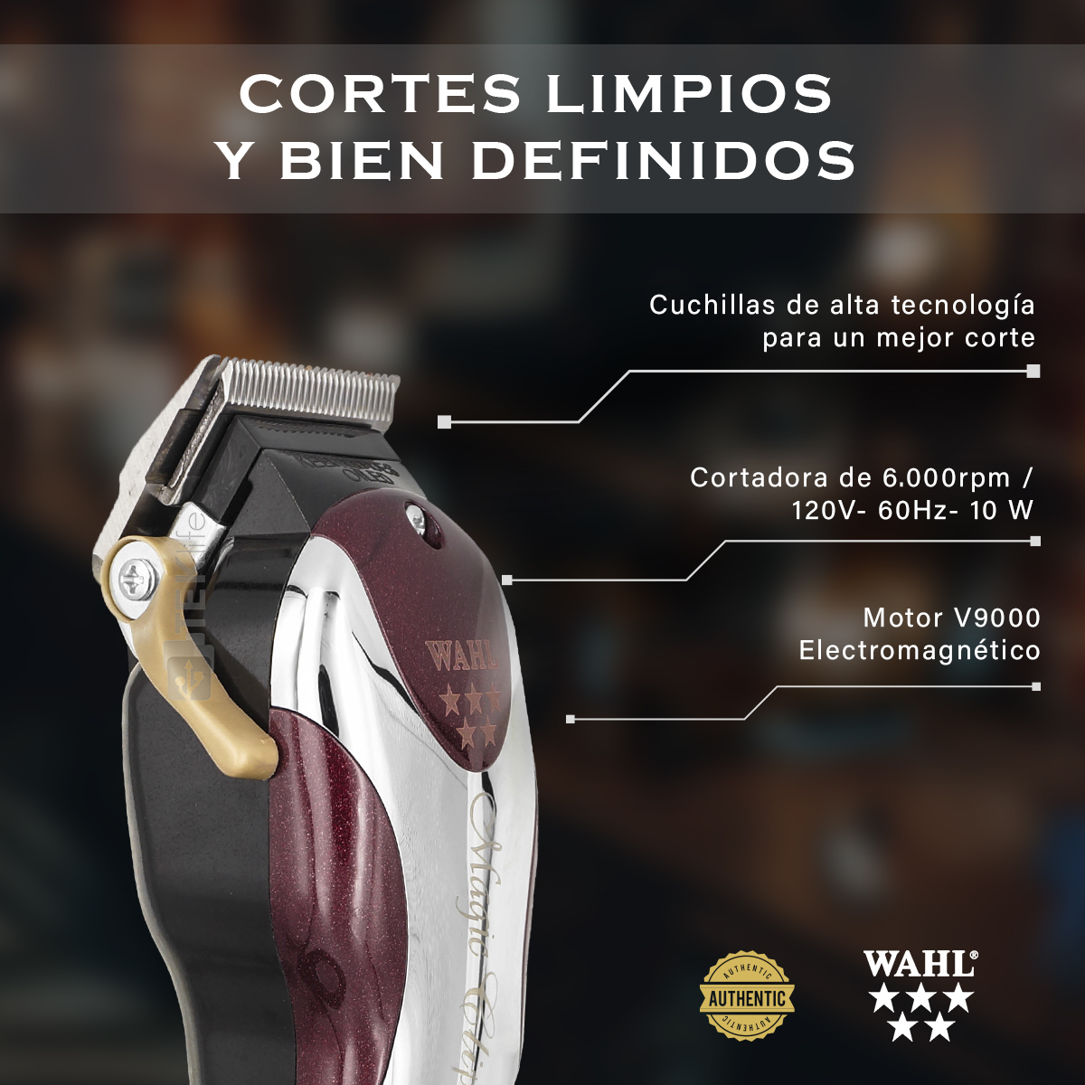 Foto 5 | Maquina Cortadora De Pelo Clipper Wahl Magic Clip 5 Star Profesional Original