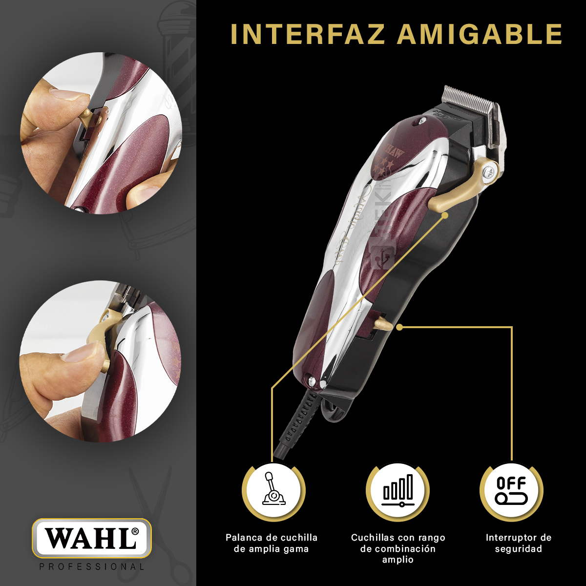 Foto 7 pulgar | Maquina Cortadora De Pelo Clipper Wahl Magic Clip 5 Star Profesional Original