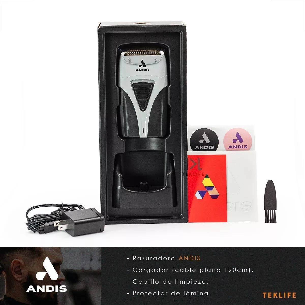 Foto 4 pulgar | Afeitadora Andis Profoil Shaver Plus Profesional Inalámbrica