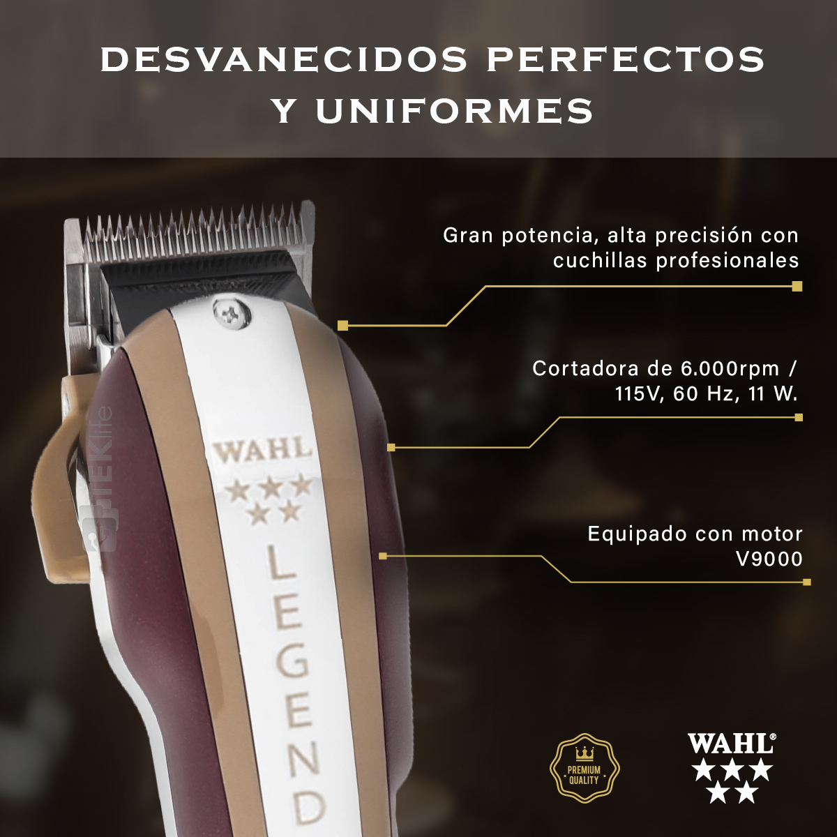 Foto 5 pulgar | Maquina Clipper Profesional Salón Barber Wahl Legend Cl