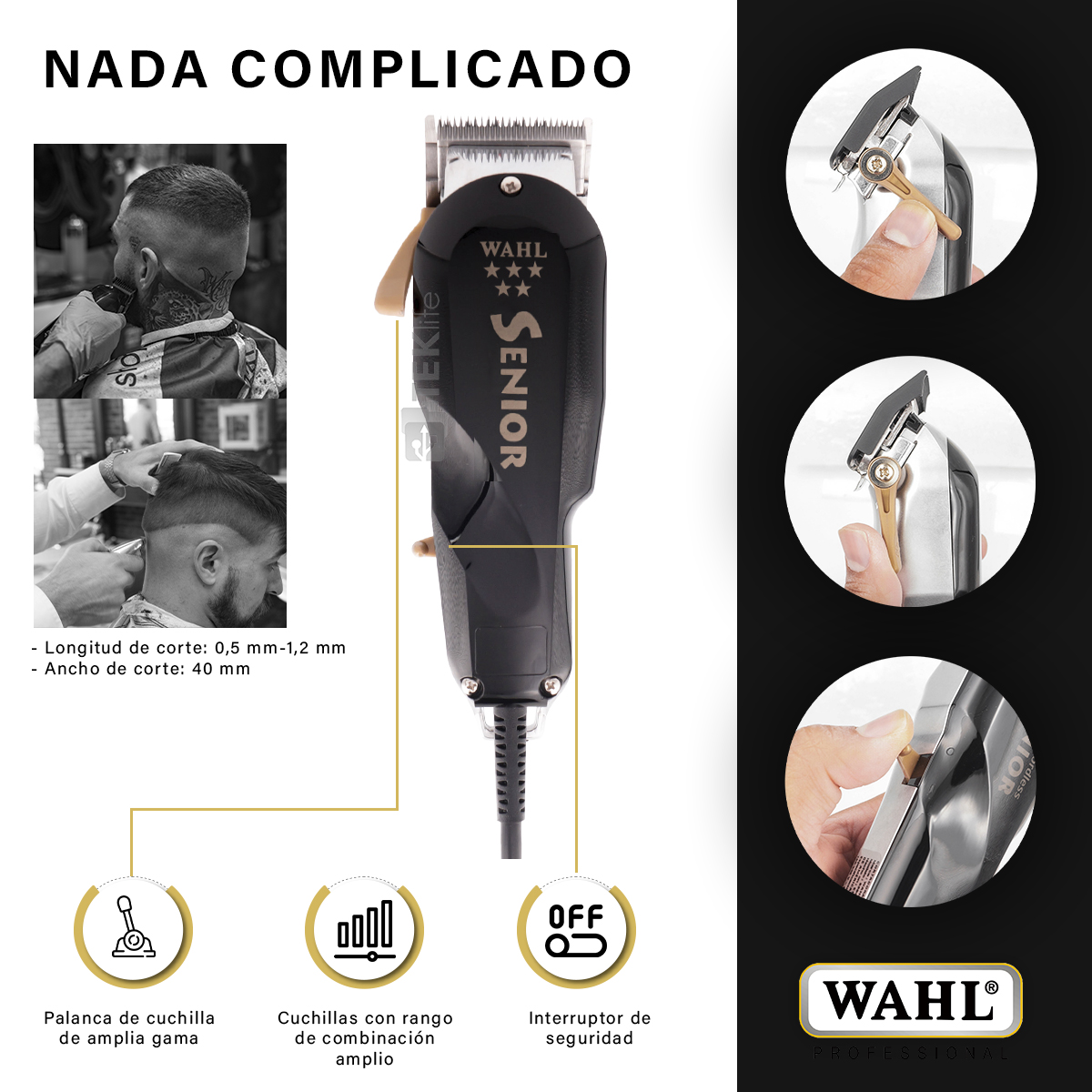 Foto 7 pulgar | Cortadora Profesional de Cabello Wahl con Accesorios