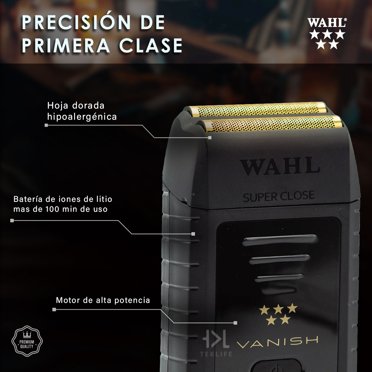 Foto 5 pulgar | Combo Barber Wahl Professional Black Magic Clip y Detailer Li + Rasuradora Vanish