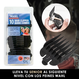Foto 3 | Combo Clipper Senior Wahl con Paquete de Peines Guía