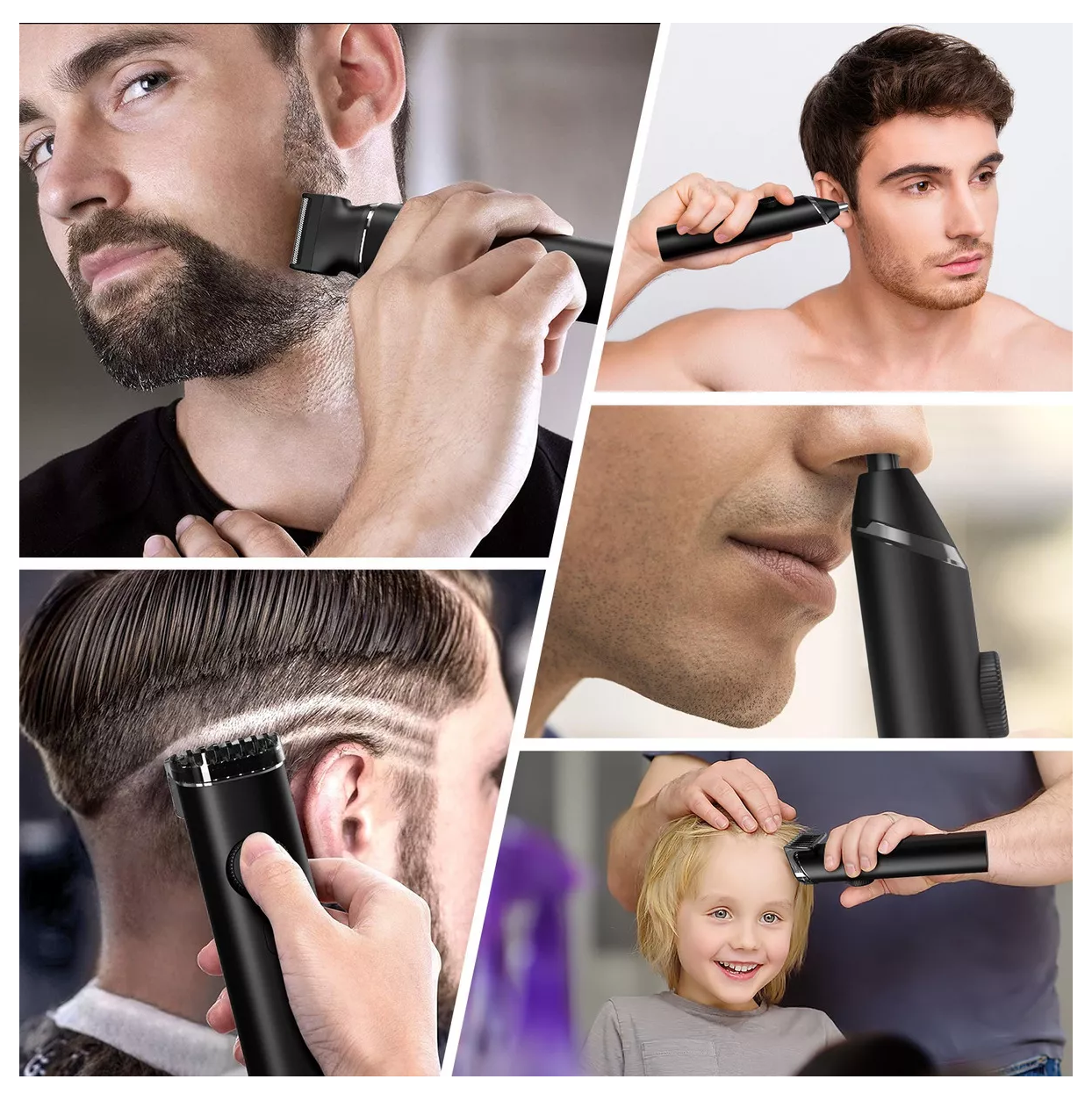 Foto 4 pulgar | Cortadora de Cabello Eléctrica para Barba 8 en 1 color Negro