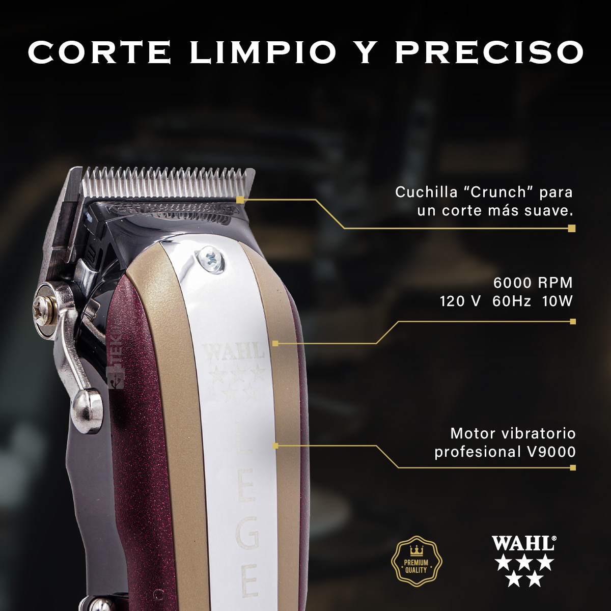 Foto 5 pulgar | Maquina Wahl Cortadora Profesional Legend Cordless 8594