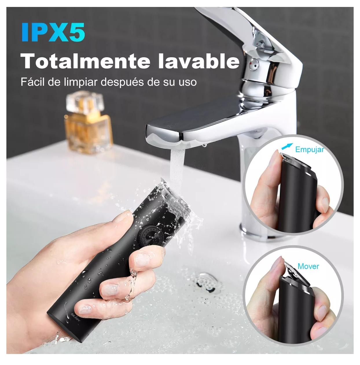 Foto 6 pulgar | Cortadora de Cabello Eléctrica Sejoy Negra 8 en 1