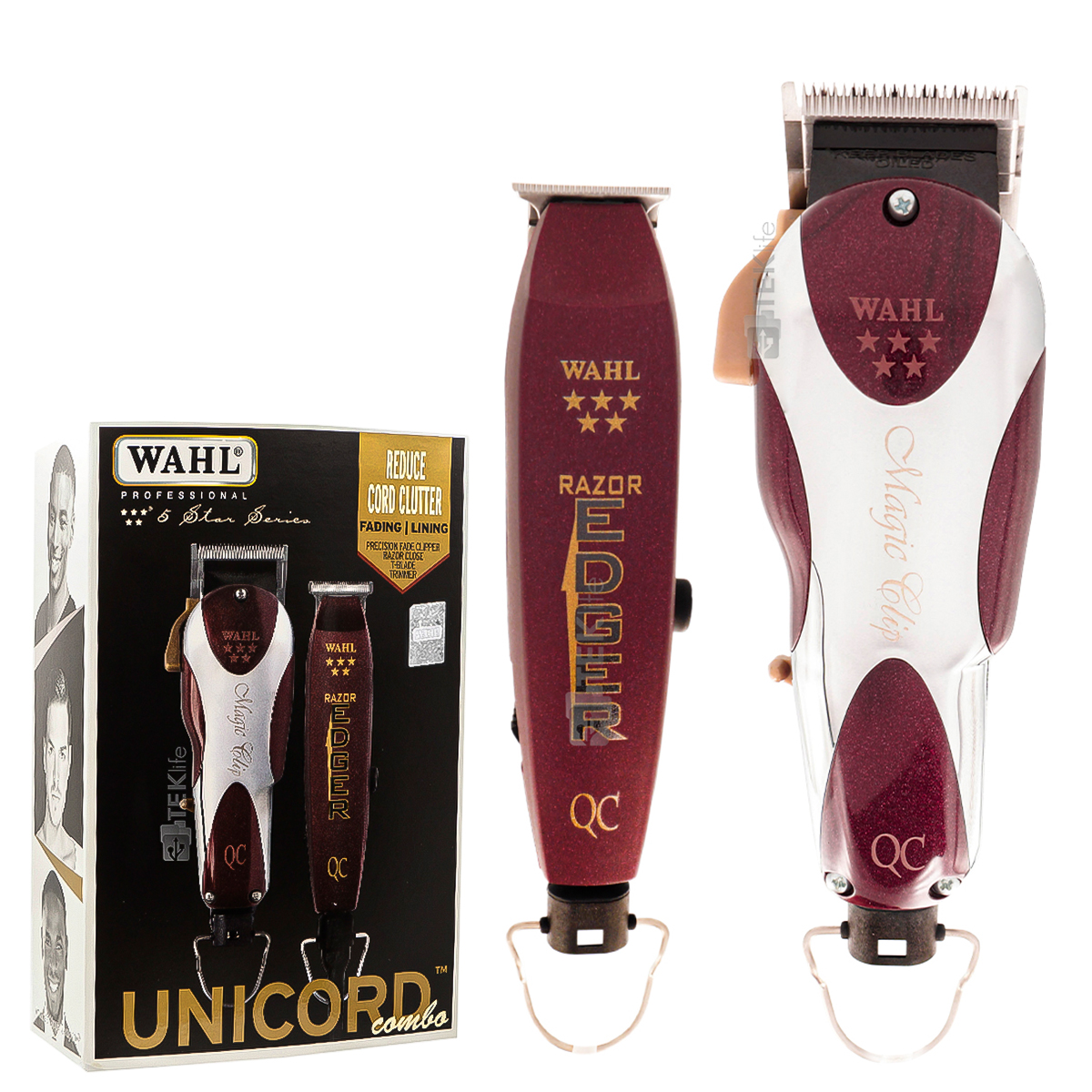 Cortadora Y Terminadora De Cabello Wahl Unicord Combo Profesional Alambricas