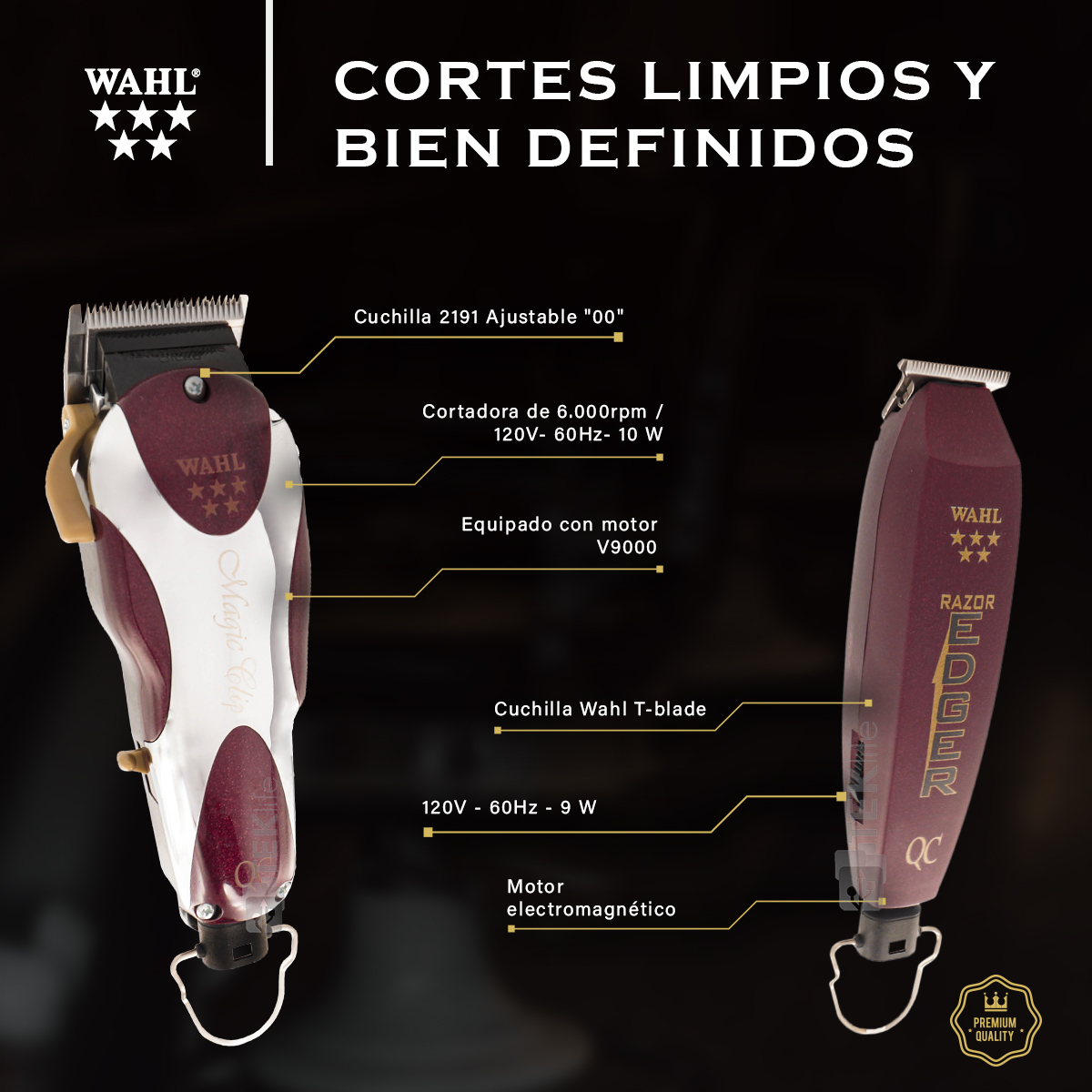 Foto 5 pulgar | Cortadora Y Terminadora De Cabello Wahl Unicord Combo Profesional Alambricas