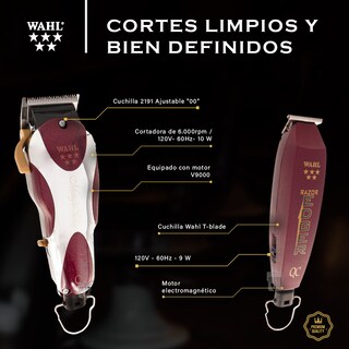 Foto 4 | Cortadora Y Terminadora De Cabello Wahl Unicord Combo Profesional Alambricas