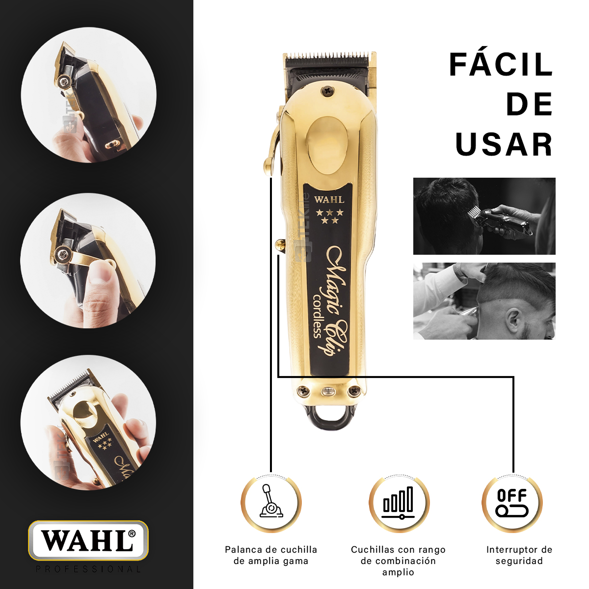 Foto 5 | Clipper Wahl Profesional Magic Clip Edición Gold