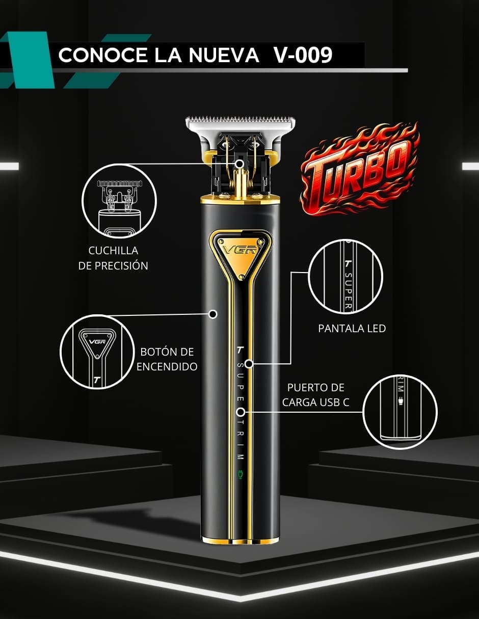 Foto 7 pulgar | Máquina de Cortar Cabello VGR V-009 Inalámbrica y Recargable