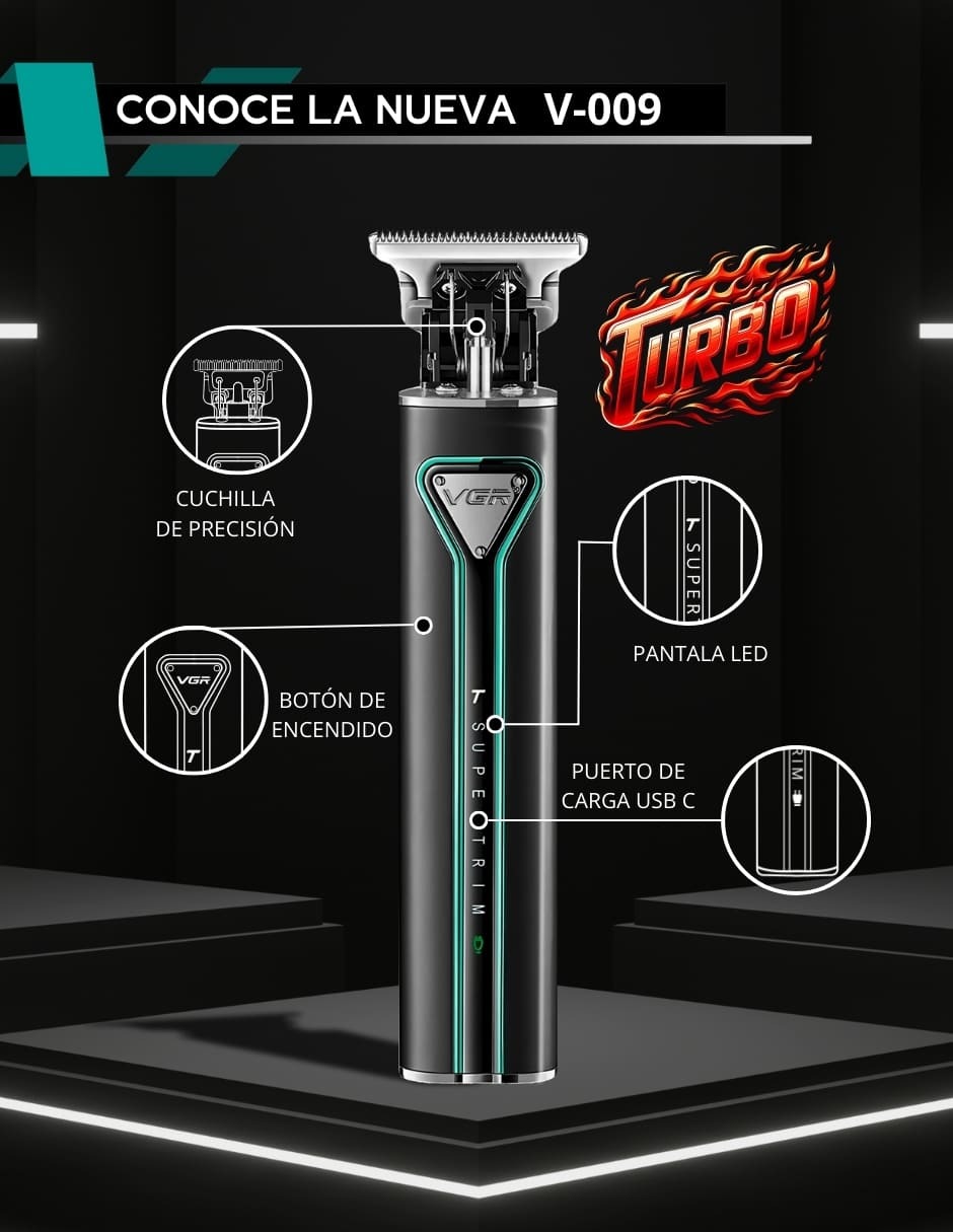 Foto 7 pulgar | Maquina Para Cortar Cabello Vgr V-009 Trimmer Perfiladora