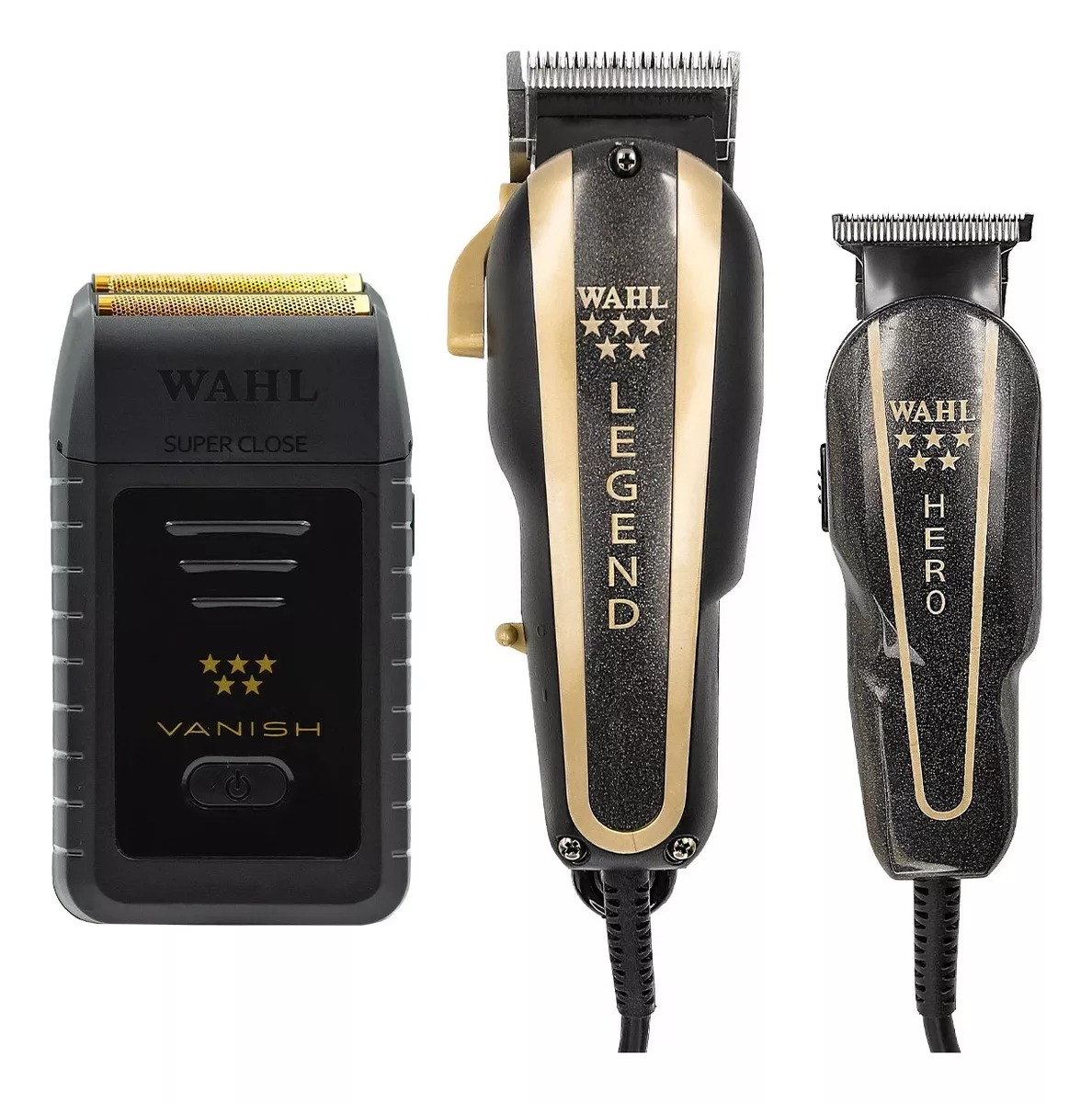 Combo Profesional Cortadoras Barber + Afeitadora Vanish Wahl