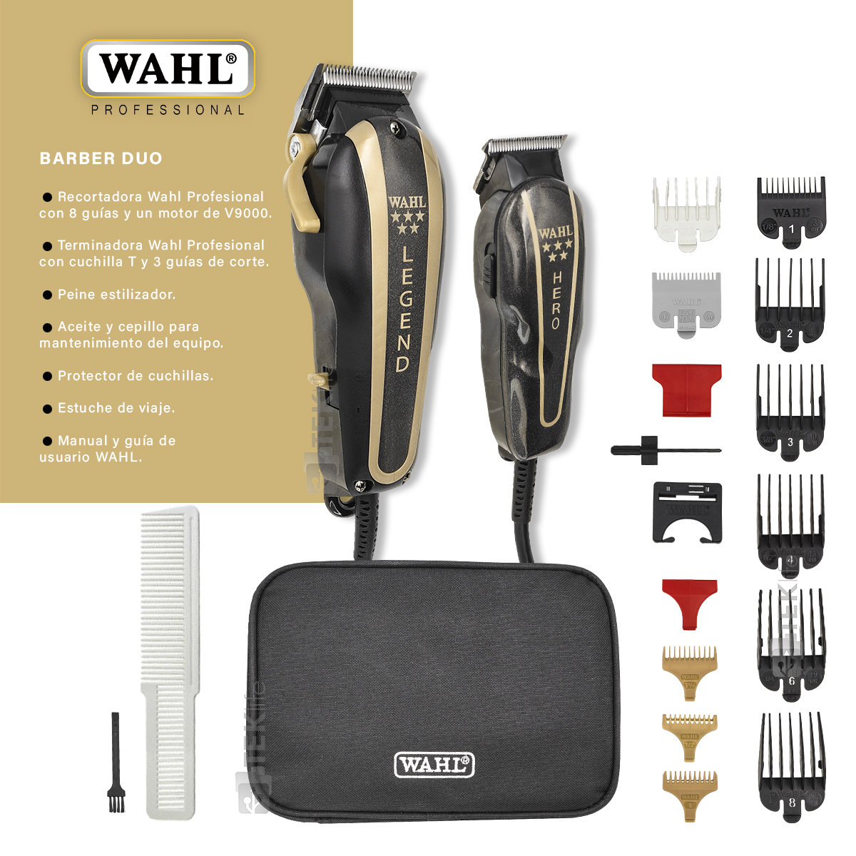 Foto 2 | Combo Profesional Cortadoras Barber + Afeitadora Vanish Wahl