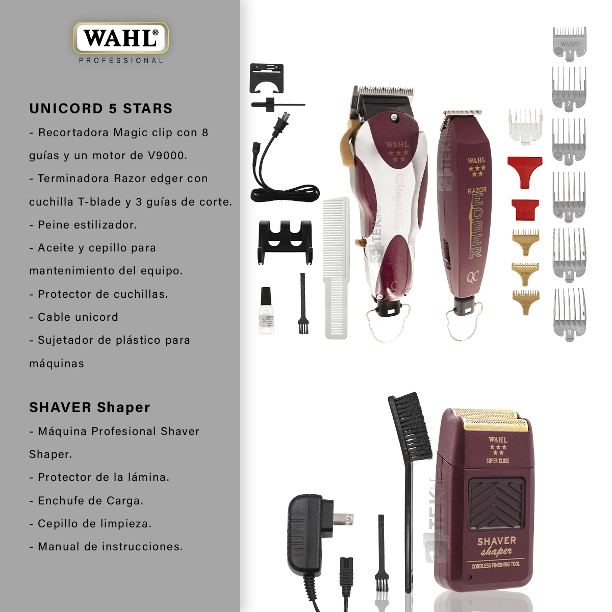 Foto 3 pulgar | Combo Wahl Unicord + Shaver 5-star Profesional Originales