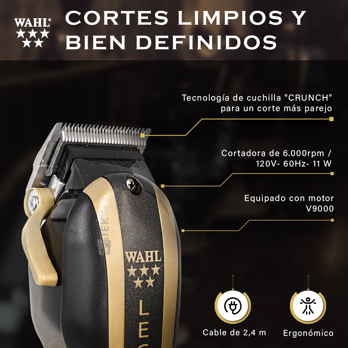 Foto 4 pulgar | Combo Wahl Profesional Cortadoras Barber + Afeitadora Shaver