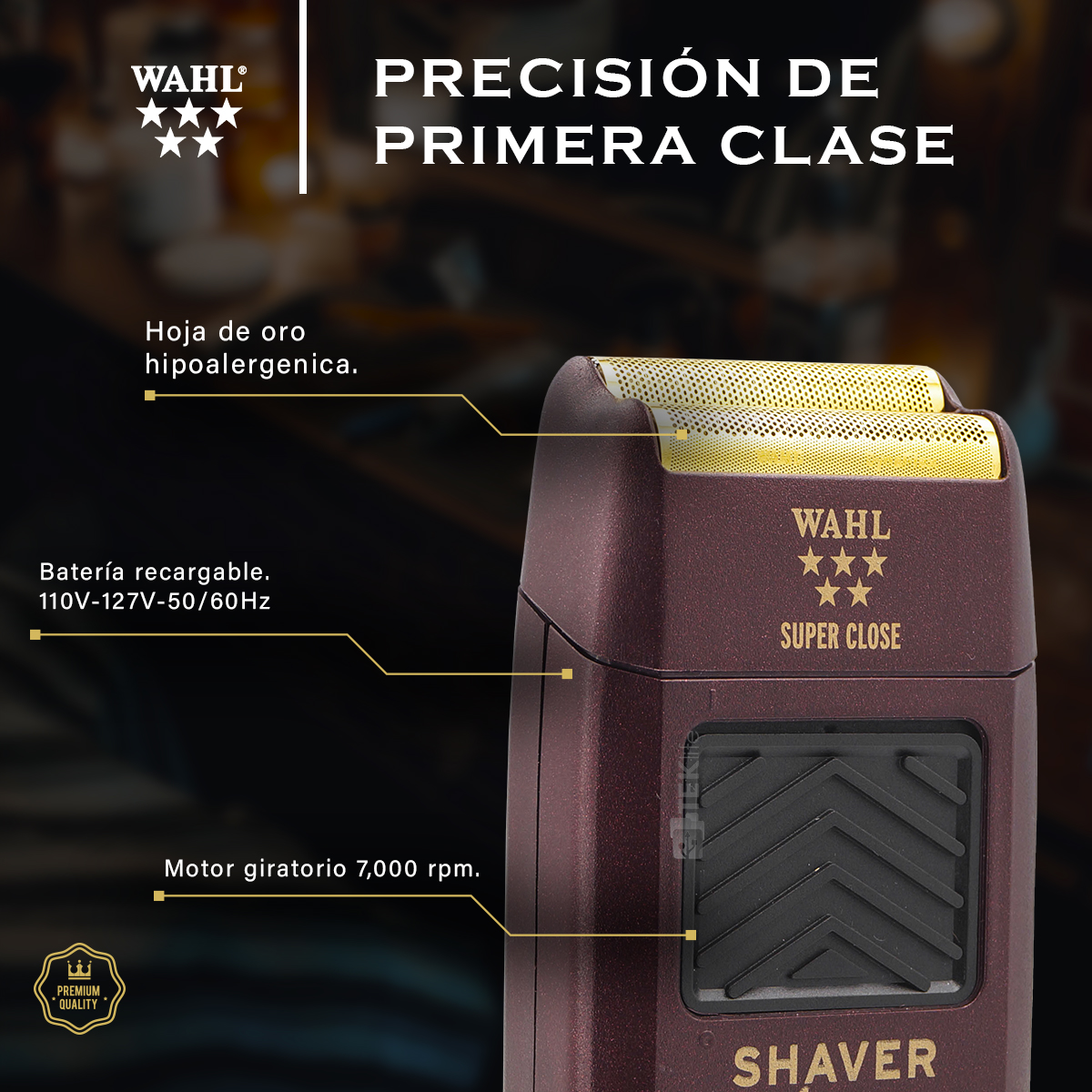 Foto 7 pulgar | Combo Wahl Profesional Cortadoras Barber + Afeitadora Shaver