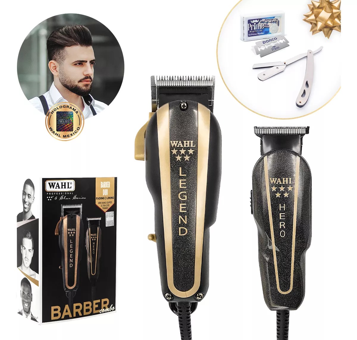 Foto 2 pulgar | Wahl Barber Combo Profesional Cortadora Terminadora + Regalo