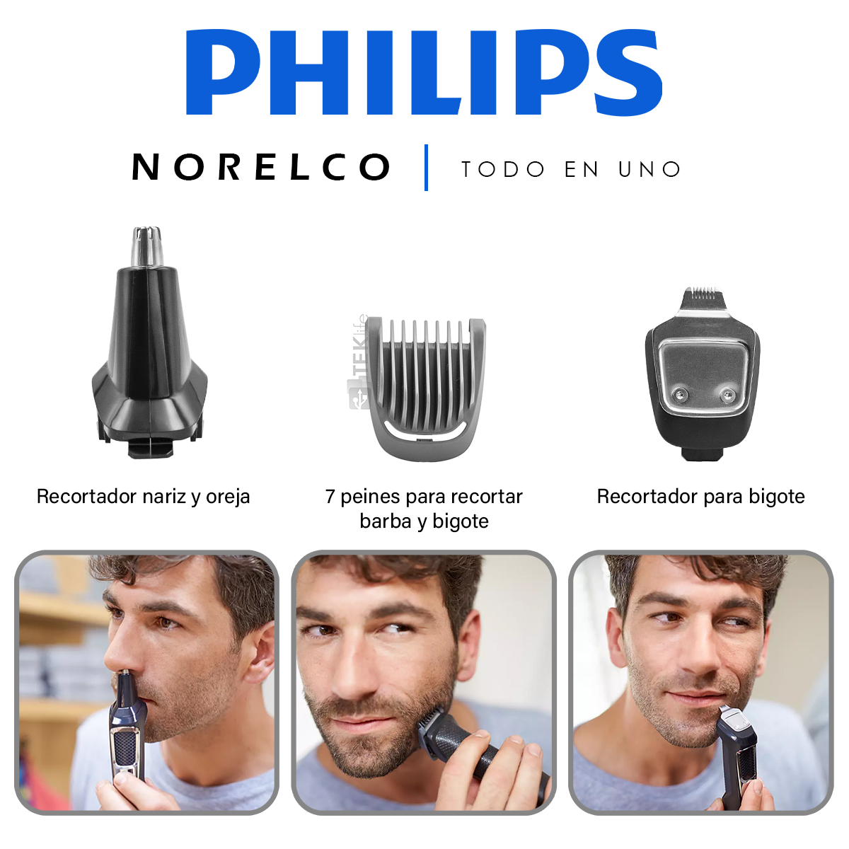 Foto 6 pulgar | Combo Barber Wahl + Recortadora Inalambrica Norelco Philips