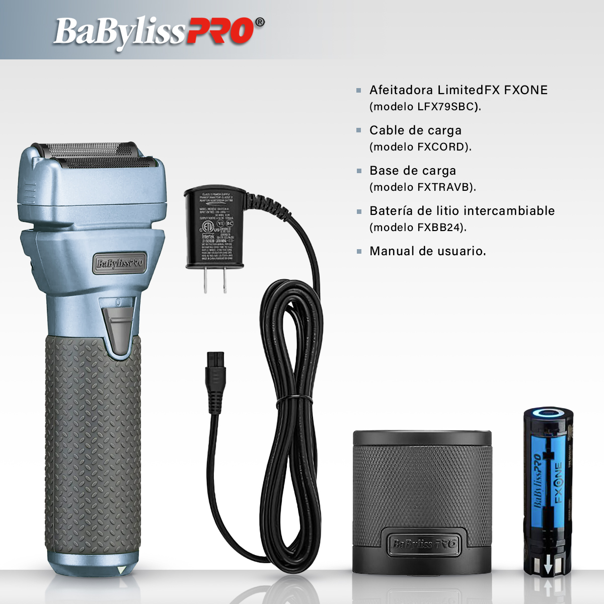 Foto 2 | Afeitadora De Hojas Edición Limitada – Kit Profesional Con Base Y Batería Intercambiable - Color Azul Plomo