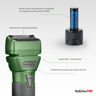 Foto 5 | Afeitadora De Hojas Edición Limitada – Kit Profesional Con Base Y Batería Intercambiable - Color Verde/gris Plomo