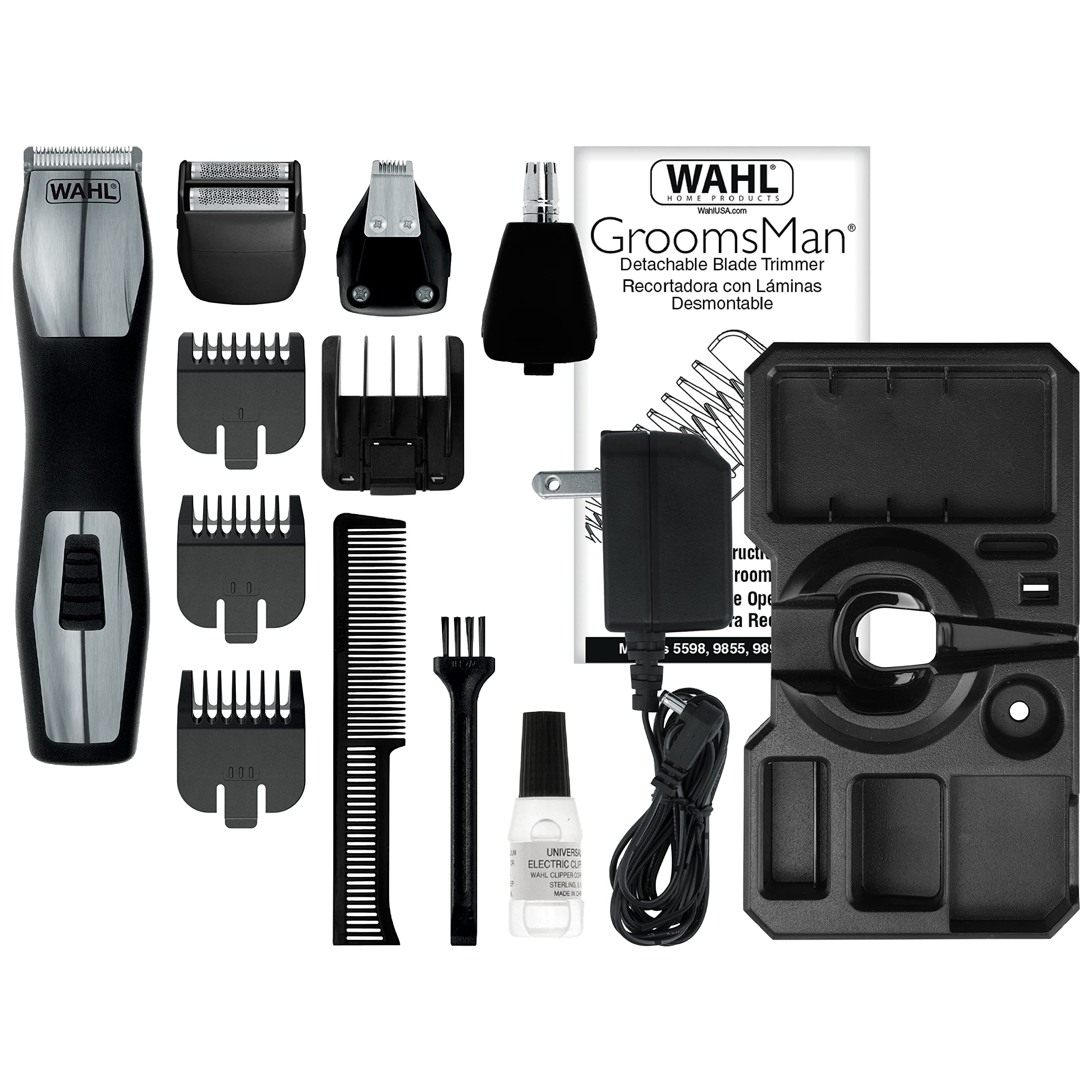 Foto 4 pulgar | Kit De Aseo Wahl 9855-300 Groomsman Pro Todo En Uno Negro/plateado - Venta Internacional.