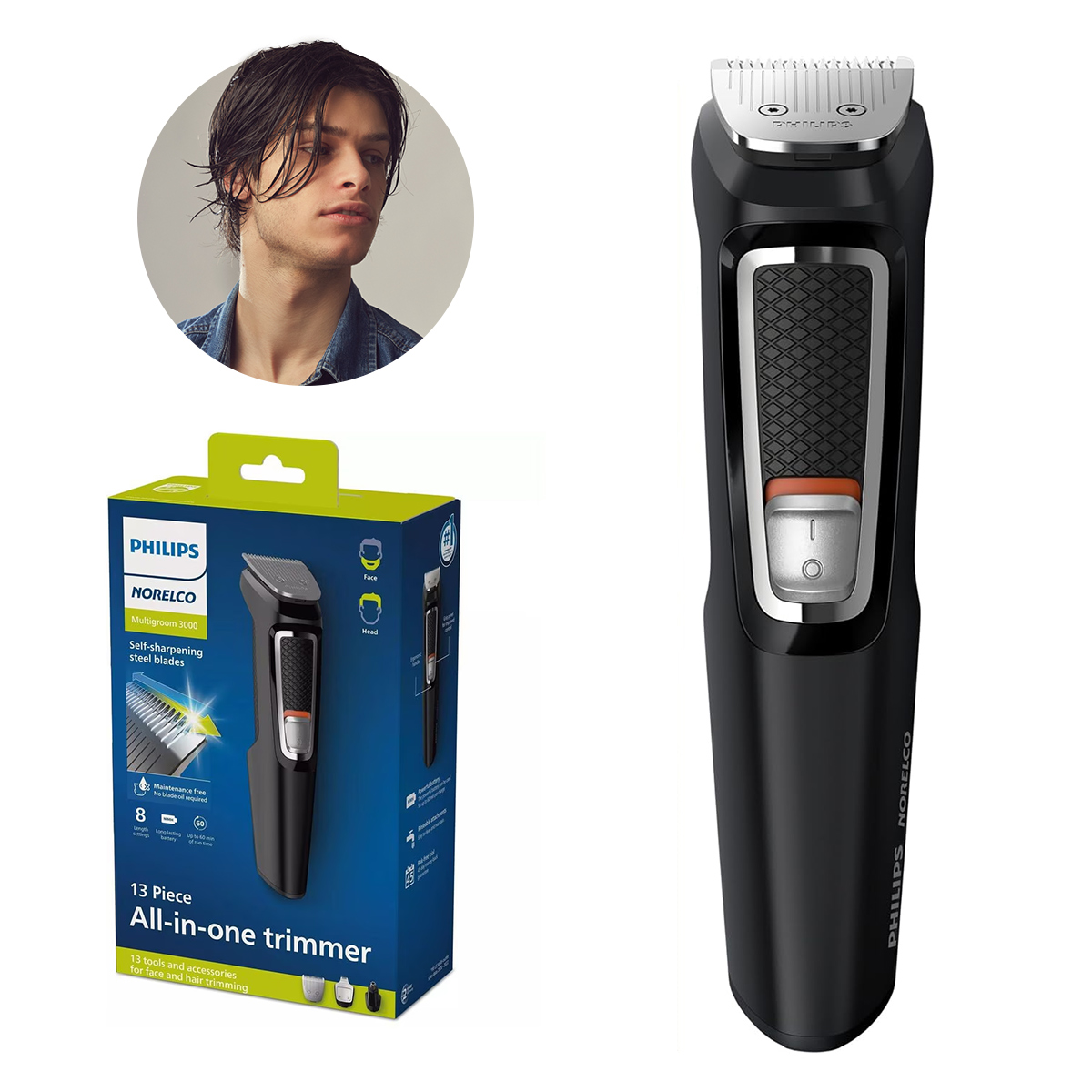 Recortadora Philips Norelco Mg3740/40 13 Piezas Todo En Uno