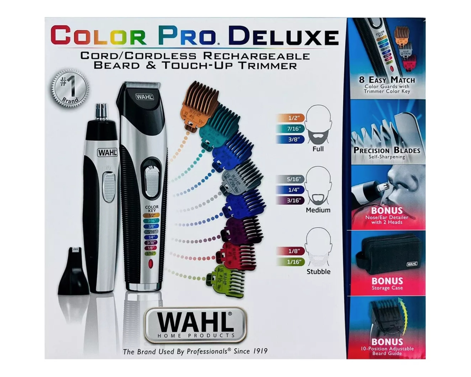 Foto 8 pulgar | Combo Wahl Pro Deluxe Maquinas para Barba Bigote Nariz Oídos